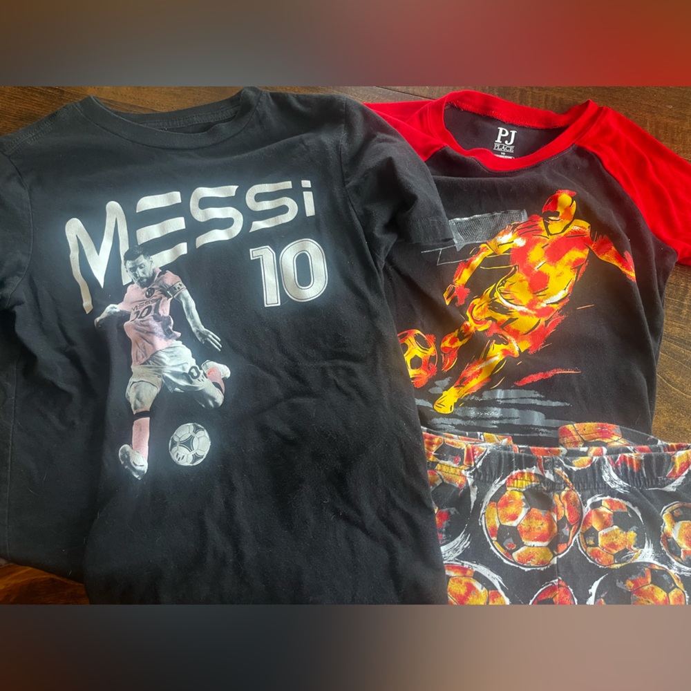 Kids Black and Red Graphic T-Shirts